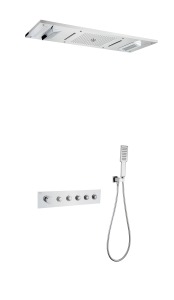 Set <span class=keywords><strong>Doccia</strong></span> <span class=keywords><strong>Termostatico</strong></span> Grande di Lusso, Set <span class=keywords><strong>Doccia</strong></span> a Soffitto di Alta Qualità con Luci LED - Product Image 5