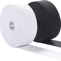 Rouleau de sangle élastique tricotée haute élasticité, bande élastique en polyester et caoutchouc pour la couture, accessoires pour vêtements et sangles de fitness