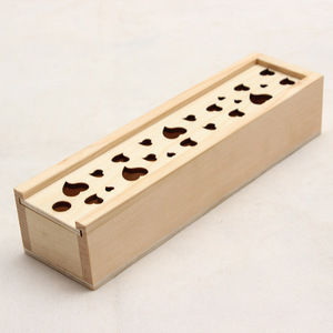 Caja de Almacenamiento de Madera con Forma de Corazón, Extraíble, Rectangular, Pequeña, Organizador de Joyas de Escritorio, Caja para Lápices y Artículos de Papelería, 21x5.5x4.5cm - Product Image 1