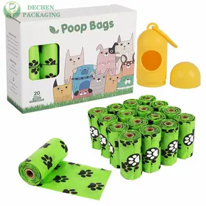 Waste Dogness Ensacado Compostável Bin Liners Custom Print Milho Starch Dog Poop Bag