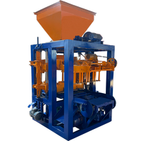 QT4-24 semi-automatique béton ciment 6 pouces creux standard brique solide verrouillage finisseur pavé bloc faisant la machine