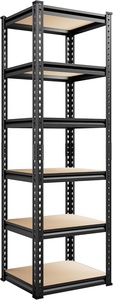 6-שכבה כבדה אחסון מתכת מדפים 16'w x 16'w x 16d x 72'h יחידות פלדה מתכווננות מחסן ארון מטבח ארון מטבח - Product Image 2