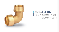 Raccord poussoir de plomberie en laiton sans plomb BH 1/2 "raccord rapide Pex Push Fit dans les raccords pour tuyau Pex