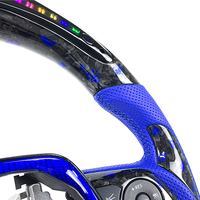 Volante de coche de fibra de carbono forjado LED para Toyota Camry Avalon Corolla Prius Ya RISC HR Rav4 Highlander cuero duradero