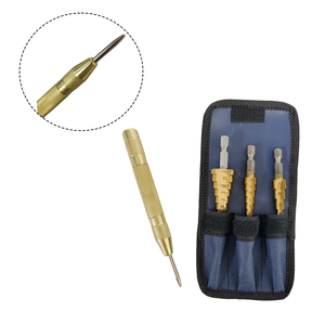 Forets étagés polyvalents 3-12/4-12/4-20mm (3 pièces) + poinçon de centrage automatique pour le marquage du <span class=keywords><strong>bois</strong></span>, du plastique et du métal - Product Image 5