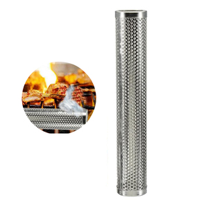 Fumoir à tubes en granulés de <span class=keywords><strong>bois</strong></span> en acier inoxydable, fournitures de <span class=keywords><strong>Barbecue</strong></span> Portable pour BBQ rond, générateur de fumée froide - Product Image 4