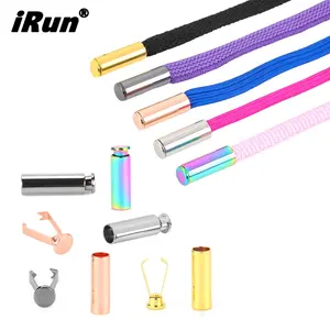 iRun New Ideas Customizable Hoodie Tape Aglets High Quality Custom Logo Finish Metal Shoelaces Aglets Ended Drawstring Tips
