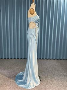 Váy dạ hội nàng tiên cá cắt một vai cho nữ váy đen Đế Chế thắt lưng dài sàn màu đen 4XL chống tĩnh điện thoáng khí - Product Image 5