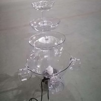 Machine à cascade d'eau avec base LED et 5 tasses