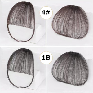 Estensioni della frangia dei capelli umani reali al 100% fasce d'aria pulite anteriori bionde clip in on bang hair piece per le donne - Product Image 2
