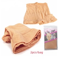 Lot de 2 Filets à Cheveux Haut de Gamme Bonne Qualité pour Perruque, Ouverts aux Extrémités, Filet Extensible Invisible en Nylon, Bonnet de Perruque