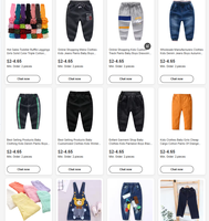 Liquidation de vêtements de boutique pour enfants européens : Combinaisons de sport en coton pour bébés garçons