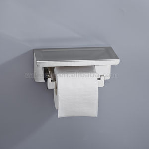 HF 304 acier inoxydable mural salle de bain organisateur de rangement <span class=keywords><strong>porte</strong></span>-papier hygiénique avec étagère pour téléphone - Product Image 2