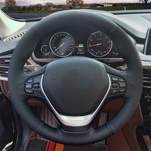 Cubierta para <span class=keywords><strong>volante</strong></span> de coche, cuero Artificial <span class=keywords><strong>tejido</strong></span> para BMW F20 F21 F22 F23 F30 F31 F34, cubierta para <span class=keywords><strong>volante</strong></span>, accesorios para coche - Product Image 1