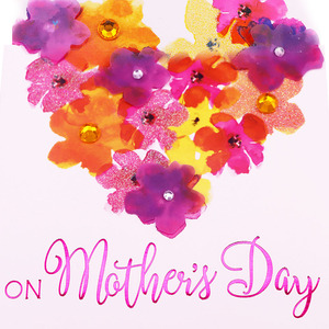 Impreso de estampado en caliente de la flor hecha a mano tarjetas de felicitación <span class=keywords><strong>para</strong></span> regalo de Día de las madres - Product Image 6