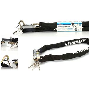 Catena antifurto 8x960mm per moto scooter biciclette auto 3 chiavi incluse-per la sicurezza mondiale della bici - Product Image 3