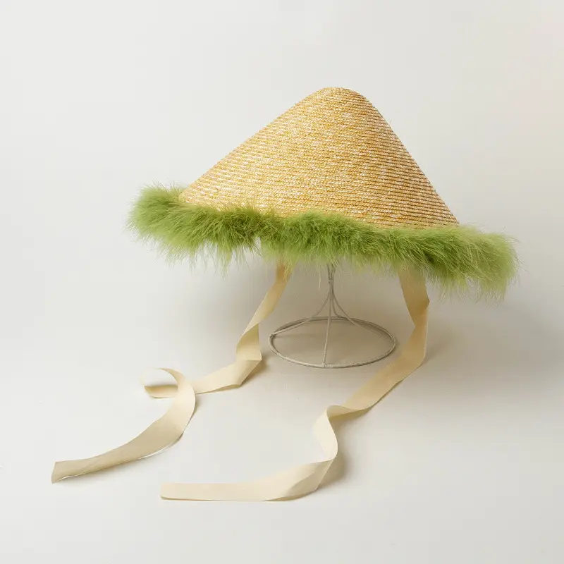 عرض الأزياء قبعة أرز آسيوي قبعة أرز صيني قبعة للمزارعين قبعة مخروطية الشكل
