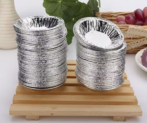 Contenedor desechable de papel de aluminio redondo para tartaletas, bandejas de papel de aluminio para hornear, suministros de calidad alimentaria, bandeja para tartaletas - Product Image 3