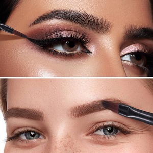 Custom Logo Eyeliner penna con 2 in 1 spazzola per le donne uomini di sesso maschile migliorare il sopracciglio barba riempitivo matita per il viso capelli tinture per capelli - Product Image 4