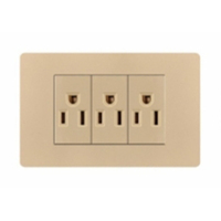 Prise de courant Triple 3 pôles de haute qualité et interrupteur prise de courant universelle Durable