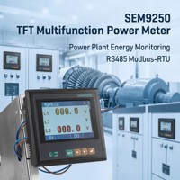 Medidor de Energía Multifunción Ydkz SEM9250 SEM7250 de Alta Precisión Clase 0.5 con Pantalla TFT a Color, 3 Fases, 5A, 0-999.9kWh, RS485 Modbus RTU