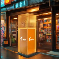 Présentoir en acrylique lumineux à LED personnalisé, vitrine transparente pour cigarettes, présentoir sur pied pour produits de vente au détail de cigarettes