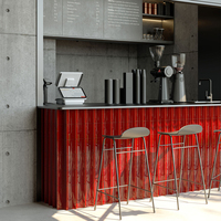 Carreaux muraux en céramique craquelée semi-circulaires rouges 100*150 pour salles de bain modernes, cuisines, salles à manger et bars – Carreaux design