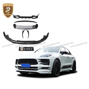 Difusor de labio trasero y delantero de fibra de carbono forjado, faldón lateral, alerón de techo, estilo TYK, Kit de carrocería para Porsche <span class=keywords><strong>Macan</strong></span> <span class=keywords><strong>2020</strong></span> - Product Image 1