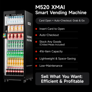 Distributeur automatique XMAI 520L alimenté par la vision IA, compatible 5G, avec surveillance à distance, compact, commercial, <span class=keywords><strong>paiement</strong></span> sans contact pour hôpitaux - Product Image 2