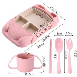 Plastic Children's Cartoon Car <b>Lunch</b> Box <b>Set</b> Microwavable Durable Environment-Friendly Complementary Food Compartment Bowl Cup - Product Image 6