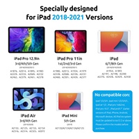 Stylet actif de 2e génération pour iPad 2018-2022 Crayon avec rejet de la paume et pointe fine de 1.5mm Fonction tactile intelligente