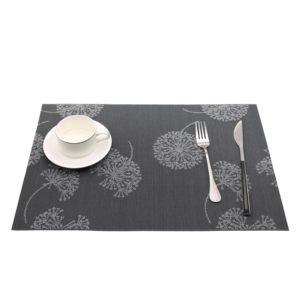 Alfombrilla de mesa Rectangular de PVC de piel sintética Jacquard de alta calidad al por mayor, alfombrilla de drenaje de boda ecológica, alfombrilla de boda tejida Jacquard - Product Image 1