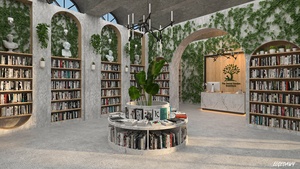 Estantes de pared de exhibición de biblioteca ecológicos de alta resistencia modernos gabinetes de exhibición de libros prácticos personalizados decoración de librería de luz LED - Product Image 3