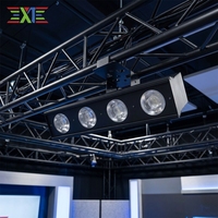 Projecteur COB rectangulaire XJ 4x50W à commande vocale, à quatre faisceaux, pour éclairage de fond de scène, DJ, fête, club