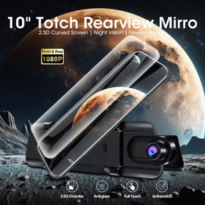 <span class=keywords><strong>Camera</strong></span> gương chiếu hậu ô tô 10 inch, cảm ứng, 1080P, WIFI, <span class=keywords><strong>GPS</strong></span>, DVR, <span class=keywords><strong>camera</strong></span> hành trình, <span class=keywords><strong>camera</strong></span> lùi, hộp đen xe hơi, màu đen - Product Image 4