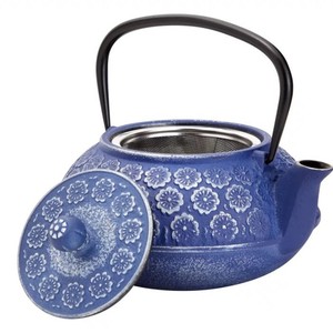 Tetera de Hierro Fundido de Diseño Europeo Azul de 26 oz con Filtro de Acero Inoxidable, Material Metálico - Product Image 2