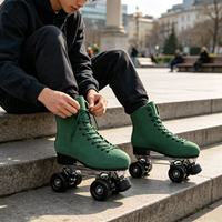 Patins à roues alignées de course pour adultes, confortables et élégants, en cuir microfibre PU, avec support en carbone, imperméables, pour l'extérieur, roues 82A, légers
