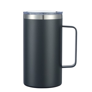 Mug à café isotherme de 24 oz avec poignée, gobelet de voyage en acier inoxydable, double paroi sous vide, tasse portable avec couvercle pour boissons chaudes et froides - Product Image 5