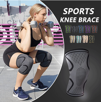 Genouillère de sport multifonction avec coudières de protection en Spandex et Nylon, fermeture sans couture pour le soulagement de l'arthrite et la réduction de la douleur