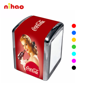 Dispensador de Servilletas de Hojalata NIHAO, Regalo Promocional Personalizado de Coca-Cola, Porta Servilletas Metálico para Mesa de Bar, para Promoción en Bares - Product Image 1