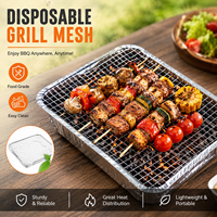 Grille de barbecue de 12,5 à 32 cm pouvant être utilisée pour les plateaux en aluminium, barbecue extérieur au charbon de bois
