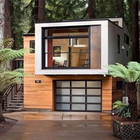 Maison conteneur de 20 pieds au design moderne personnalisé, structure préfabriquée, cadre en acier galvanisé, panneaux sandwich, mini-maison mobile