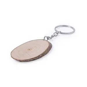 Llavero 6186 de madera ovalado, merchandising personalizado - Product Image 1