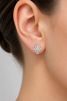 Boucles d'oreilles clous Muweike en argent sterling 925 vermeil avec zircon, design croix, minimalistes et tendance, pour femme, bijoux fins