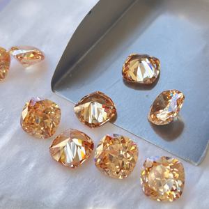 Circonia Cúbica con Corte Cojín, Color Champán Claro, Gemas Sueltas de 11x11mm, Piedra de Circonia Cúbica - Product Image 4