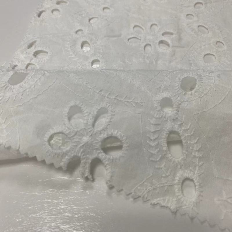 100 Cotton Voile Lurex Metallic Embroidered