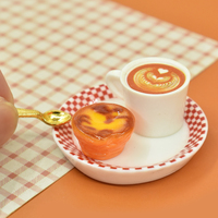 Miniature di Egg Tart e Pane in Resina, Cabochon Flatback per Casa delle Bambole, Cibo Simulato per Scrapbook Fai-da-Te e Decorazioni con Colla Cremosa