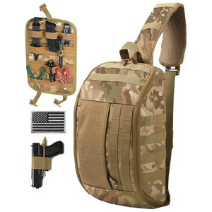 Bolso Táctico de Pecho para Portación Oculta, Impermeable, EDC, para Hombres, Diseño Cruzado con Cremallera Segura - Product Image 1