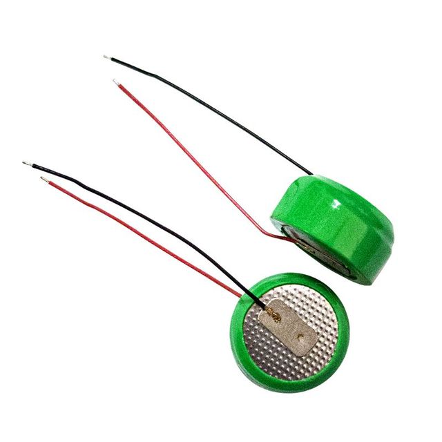 3.6v 60mah Li-ion Rechargeable Button Coin Cell Wireless Headset Battery CP1254 ICR1254  LIR1254 Battery with Wires Tabs