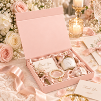 Boîte cadeau magnétique pliable personnalisée en gros avec doublure en tissu satiné, boîte de demande en mariage pour demoiselle d'honneur, pour ensemble de bougies parfumées et bijoux